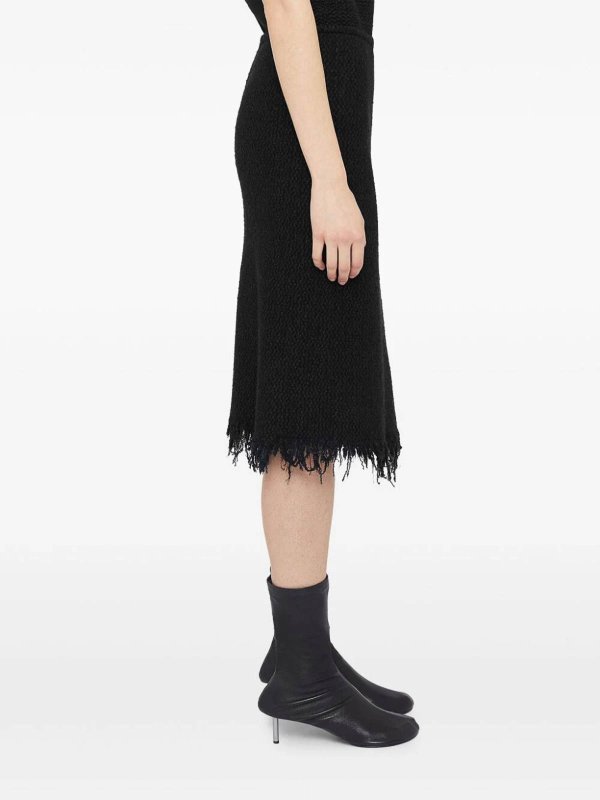JIL SANDER: ニーレングススカート＆ミディ丈 online - 膝丈/ミディスカート - 黒