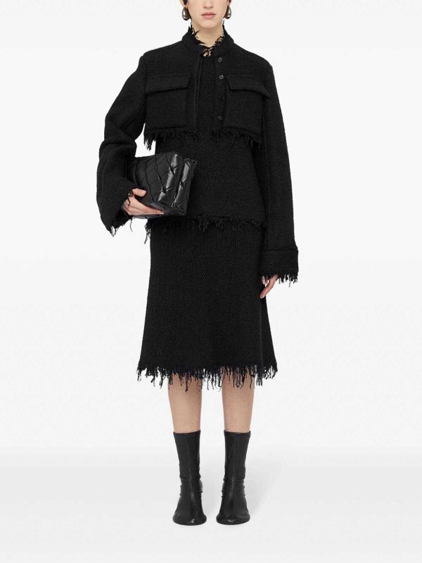 The Best Shops JIL SANDER: ニーレングススカート＆ミディ丈 - 膝丈/ミディスカート - 黒