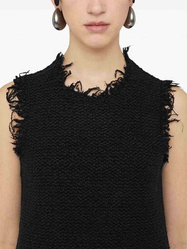 JIL SANDER: Tops y camisetas sin mangas online - Top - Negro
