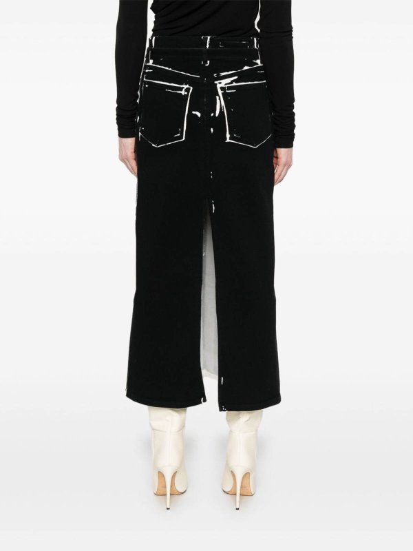 膝丈/ミディスカート - 黒 shop online: Proenza Schouler