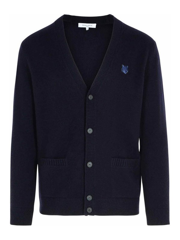 MAISON KITSUNÉ: カーディガン - カーディガン - ダークブルー
