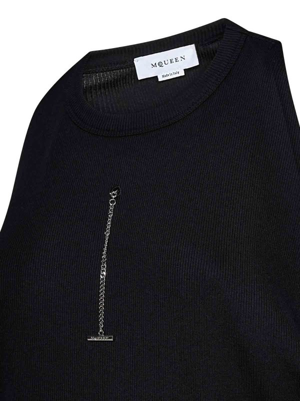 The Best Shops ALEXANDER MCQUEEN: トップス＆タンクトップ - トップ/タンクトップ - 黒