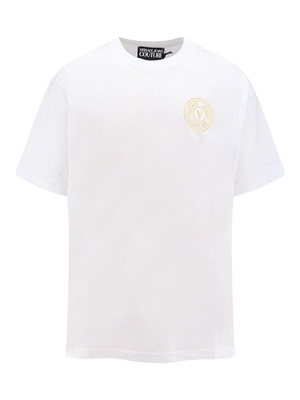 Versace Jeans Couture: t-shirts - Jersey Cotton T-Shirt