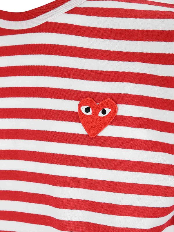 The Best Shops Comme des Garçons Play: t-shirts - T-Shirt Red Emblem