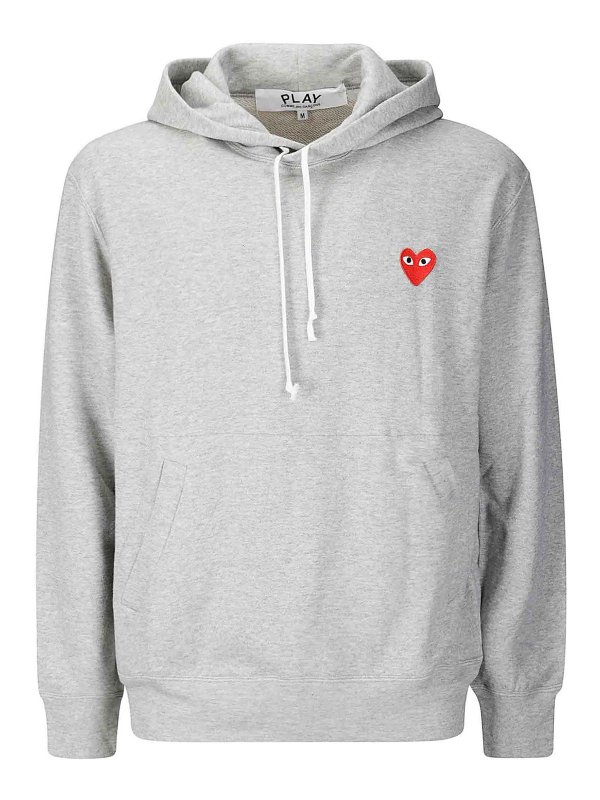 Comme des Garçons Play: Sweatshirts & Sweaters - Sweatshirt Red Emblem