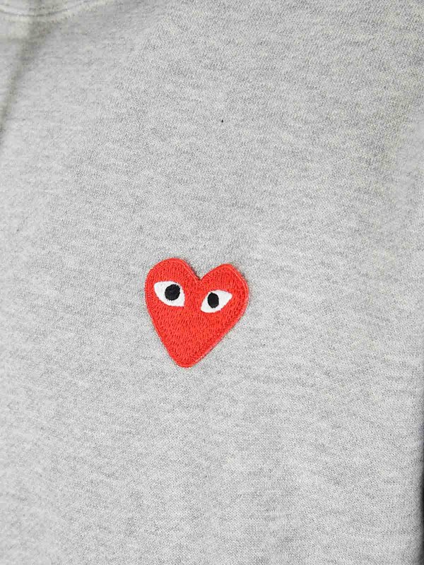 The Best Shops Comme des Garçons Play: Sweatshirts & Sweaters - Sweatshirt Red Emblem