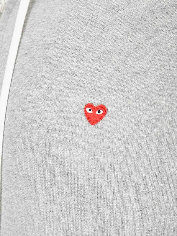 The Best Shops Comme des Garçons Play: t-shirts - T-Shirt Small Red Emblem