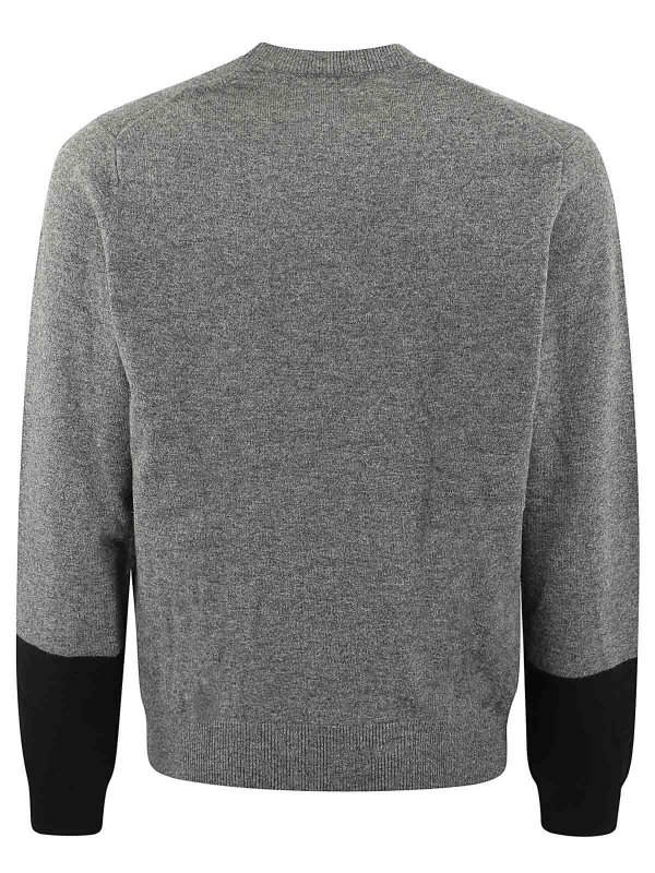 COMME DES GARCONS SHIRT: Strickpullover mit Rundhalsausschnitt online - Rundhalspullover - Grau