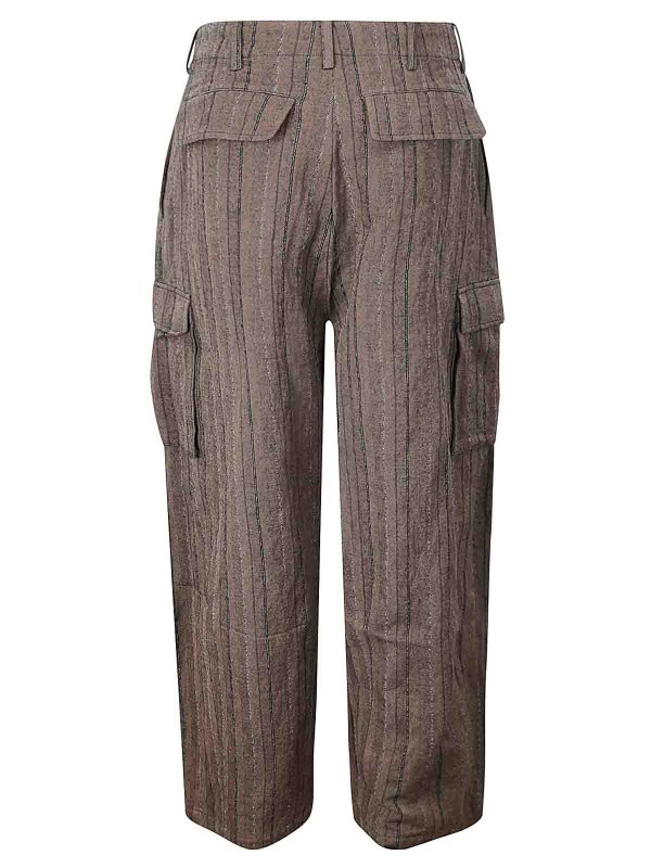 DAWEI: Pantalons casual online - Pantalons Décontractés - Marron