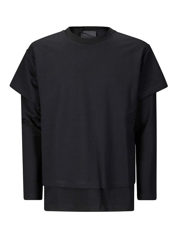 HELIOT EMIL: crew necks - Layered Crewneck