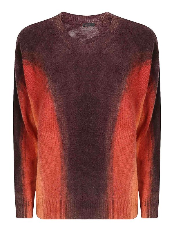 HIRA: U-Boot-Ausschnitt - U-Boot-Pullover - Orange