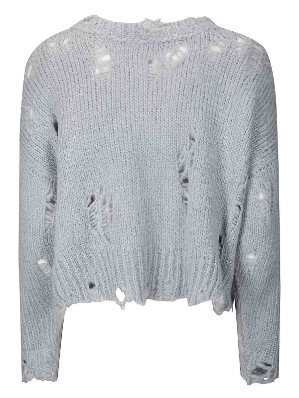 LUSSI: boat necks online - Broken crew neck