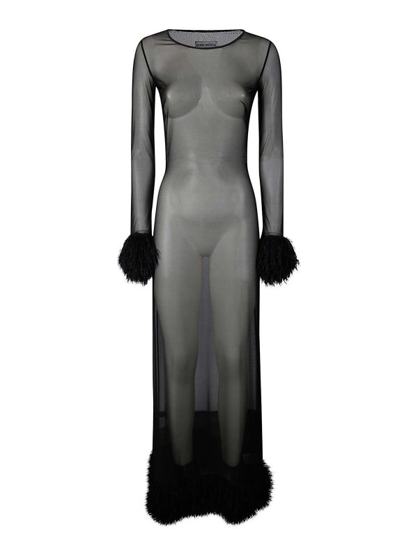 MARINE SERRE: マキシドレス - マキシドレス - 黒