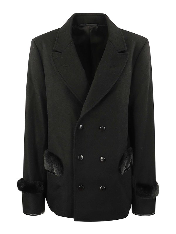 RANDOM IDENTITIES: short coats - Men Peacoat Woven