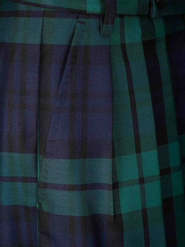 The Best Shops SETCHU: pantaloni shorts - Pantaloni Hakama in tartan
