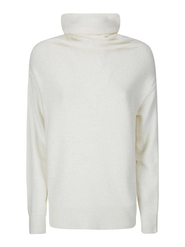 STEFANO MORTARI: Suéteres con cuello pico - Suéter Cuello Redondo - Crema