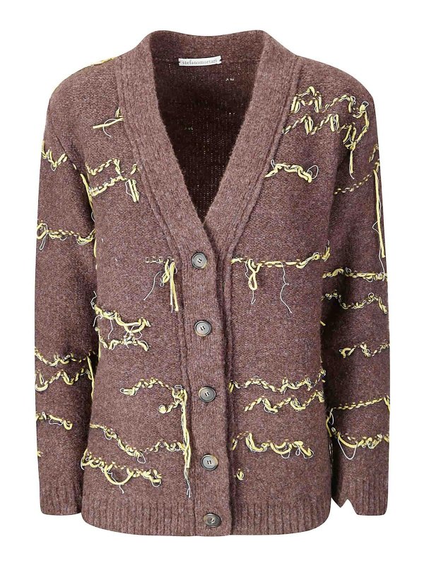 STEFANO MORTARI: cardigans - Worked Wool Cardigan