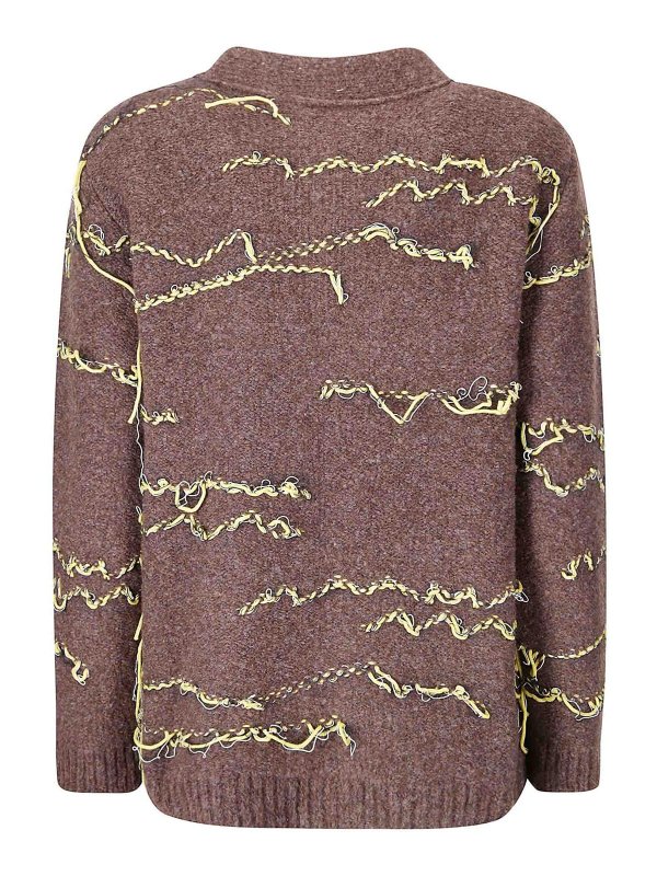 STEFANO MORTARI: cardigans online - Worked Wool Cardigan