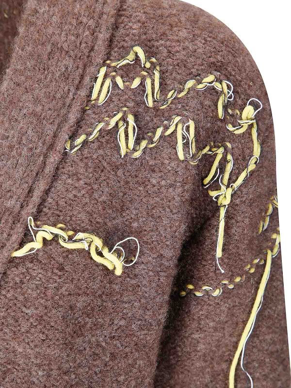 The Best Shops STEFANO MORTARI: cardigans - Worked Wool Cardigan