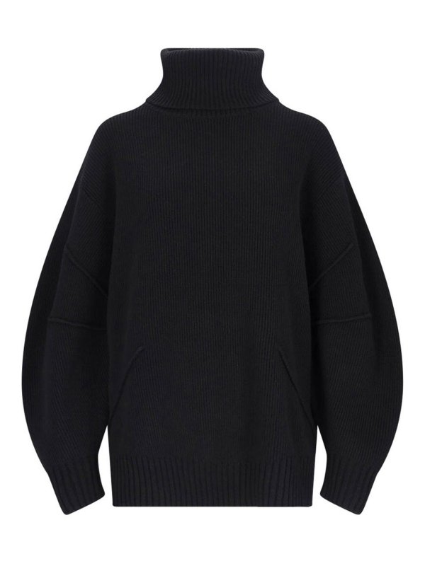 HELMUT LANG: Rollkragenpullover  und Polo-Ausschnitt - Rollkragenpullover - Schwarz