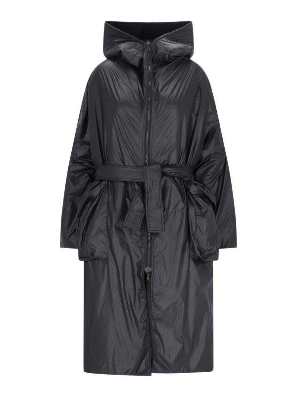 KIMONORAIN: padded jackets - Maxi Down Jacket With Hood