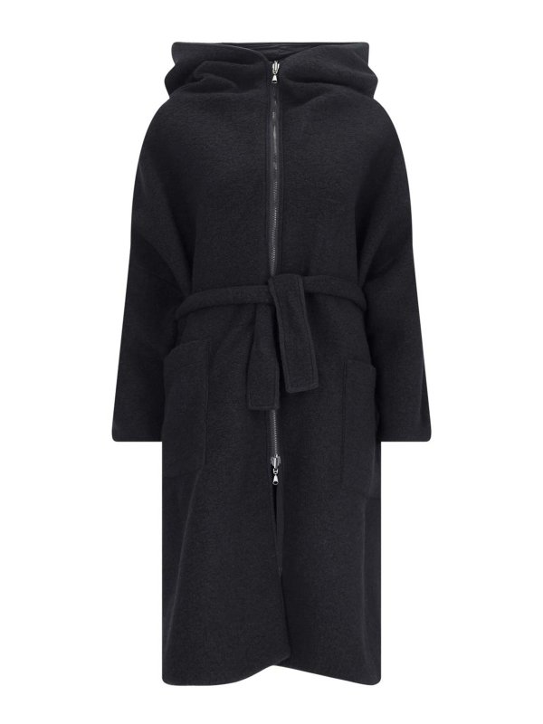 KIMONORAIN: padded jackets online - Maxi Down Jacket With Hood