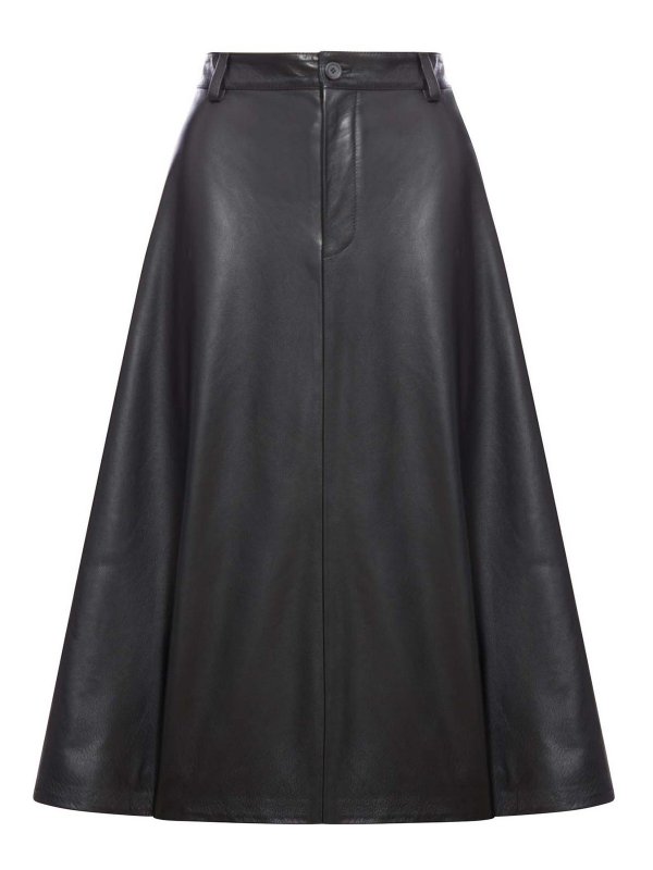 BALENCIAGA: ニーレングススカート＆ミディ丈 - 膝丈/ミディスカート - 黒