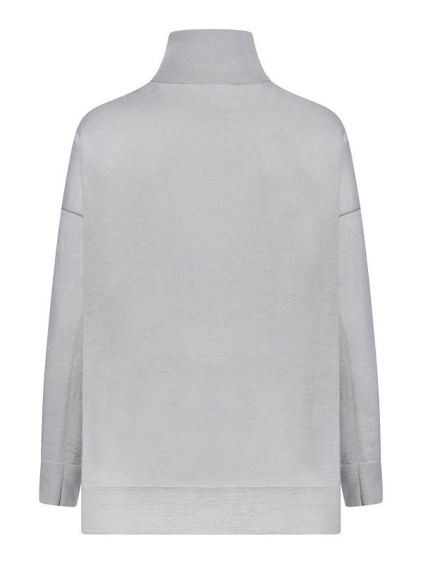 ROBERTO COLLINA: Strickpullover mit Rundhalsausschnitt online - Rundhalspullover - Grau