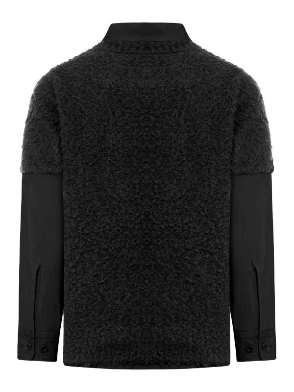 Sacai: shirts online - Rip Stop X Knit Pullover