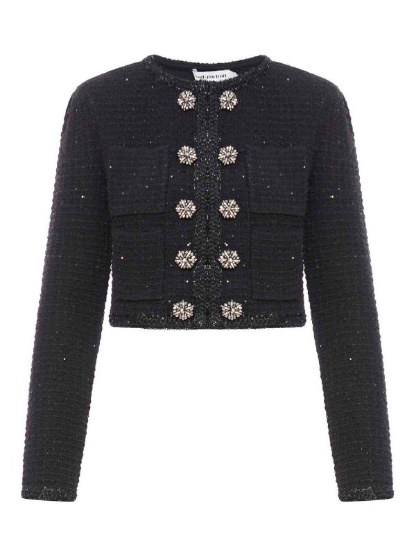 Self Portrait: カジュアルジャケット - カジュアルジャケット - 黒