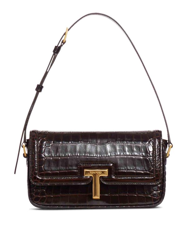TOM FORD: クロスボディバッグ - クロスボディバッグ - ブラウン