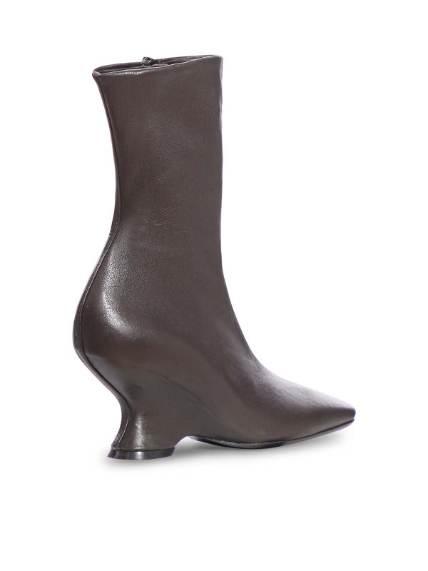 The Best Shops DRIES VAN NOTEN: Bottines - Bottines - Marron Foncé