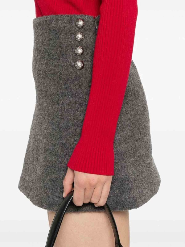 DUNST: mini skirts online - Wool Mini Skirt