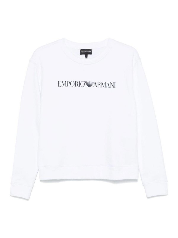 EMPORIO ARMANI: Sweatshirts & Sweaters - Logo Cotton Sweatshirt
