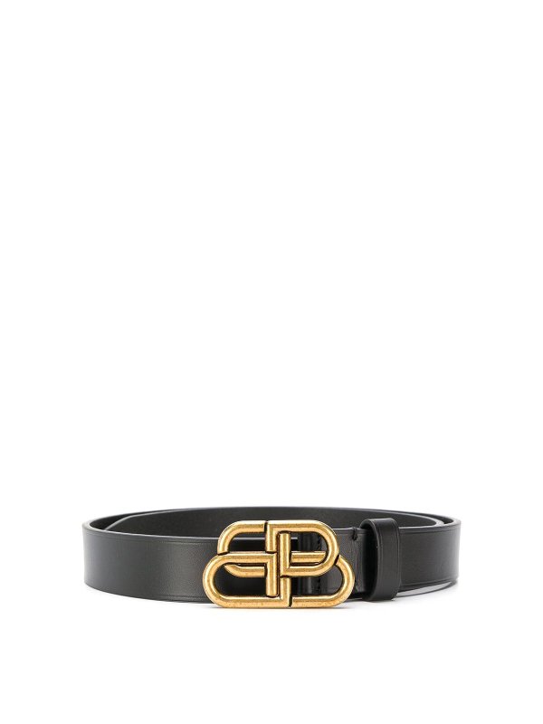 BALENCIAGA: belts - Bb Leather Belt