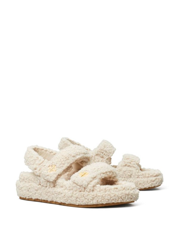 Kira Shearling Sandals shop online: TORY BURCH