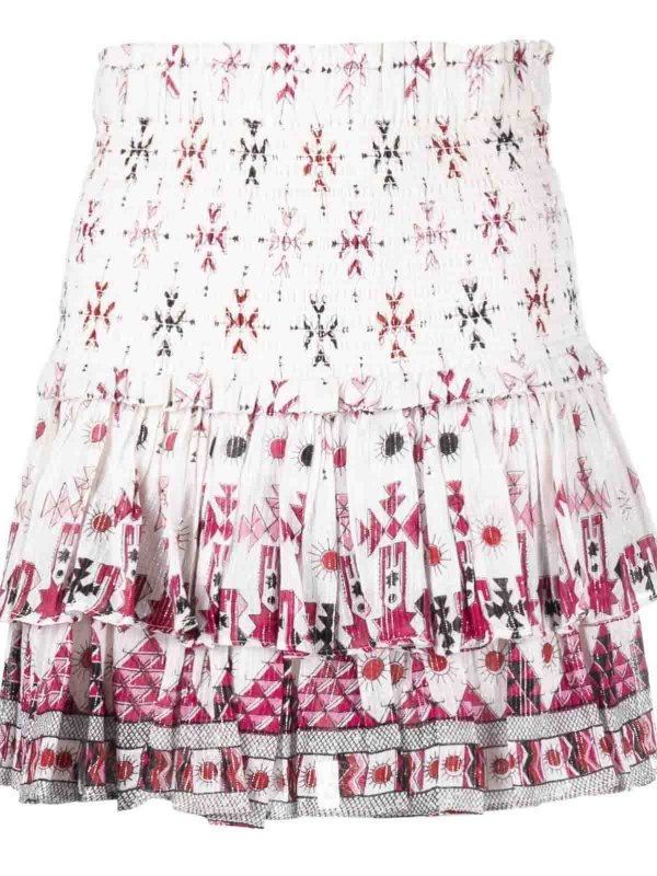 Jupe Midi - Blanc shop online: ISABEL MARANT