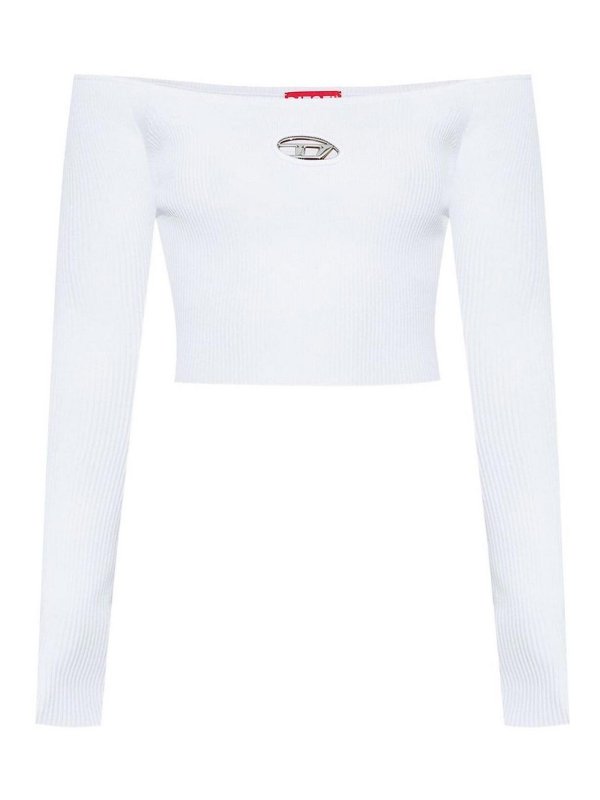 DIESEL: Pull col rond - Pull Col Rond - Blanc