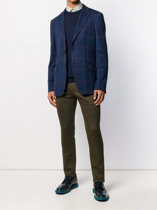 ETRO: Strickpullover mit Rundhalsausschnitt online - Rundhalspullover - Blau