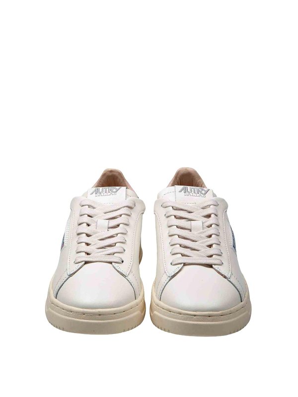 AUTRY: trainers online - Dallas Sneakers in White/Pink Leather