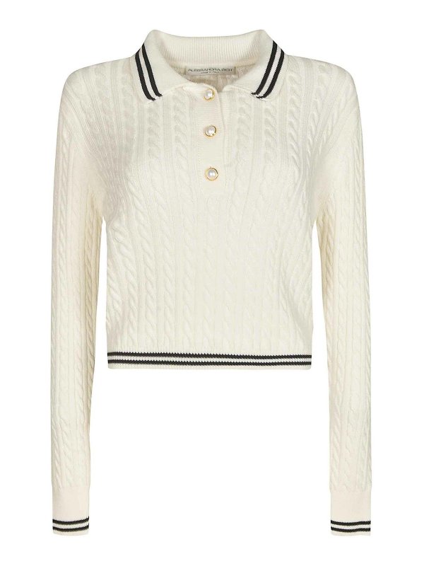 ALESSANDRA RICH: crew necks - Sweater White