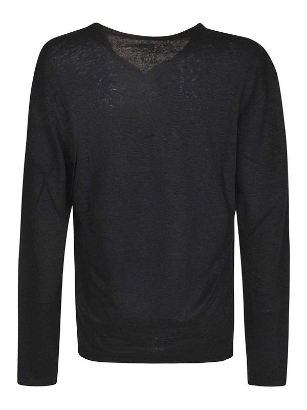 Majestic Filatures: クルーネック online - クルーネック - ダークブルー