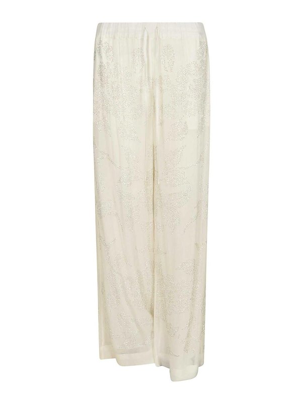 P.A.R.O.S.H.: casual trousers - Trousers White