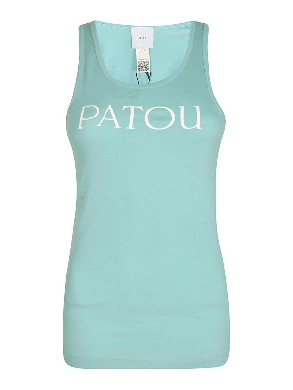PATOU: Tops y camisetas sin mangas - Top - Verde