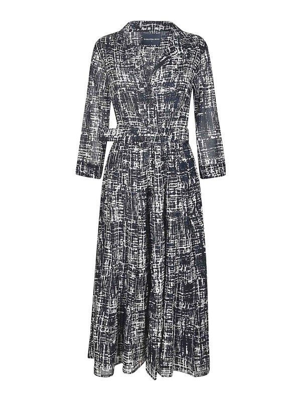 SAMANTHA SUNG: knee length dresses - Dress Blue