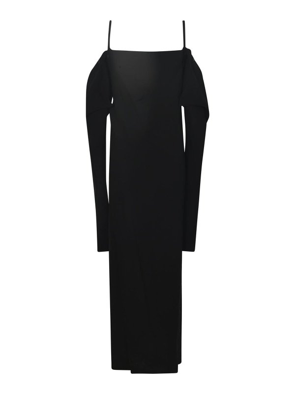 SETCHU: knee length dresses - Dress Black