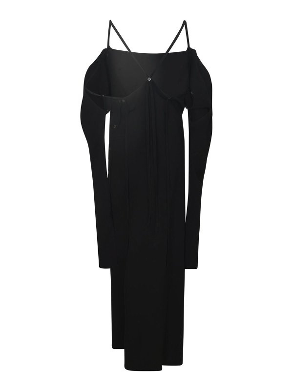SETCHU: knee length dresses online - Dress Black