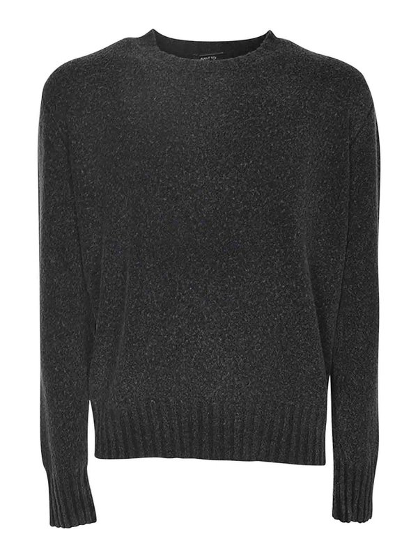 AVANT-TOI: Strickpullover mit Rundhalsausschnitt - Rundhalspullover - Blau