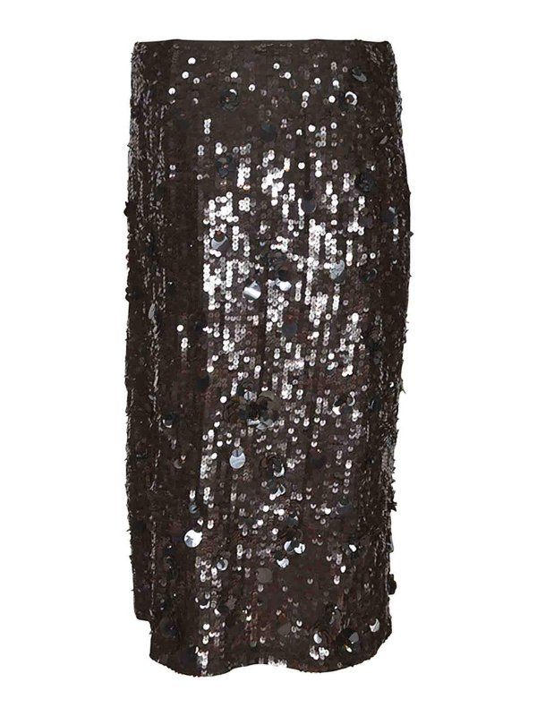 P.A.R.O.S.H.: ニーレングススカート＆ミディ丈 online - 膝丈/ミディスカート - ブラウン