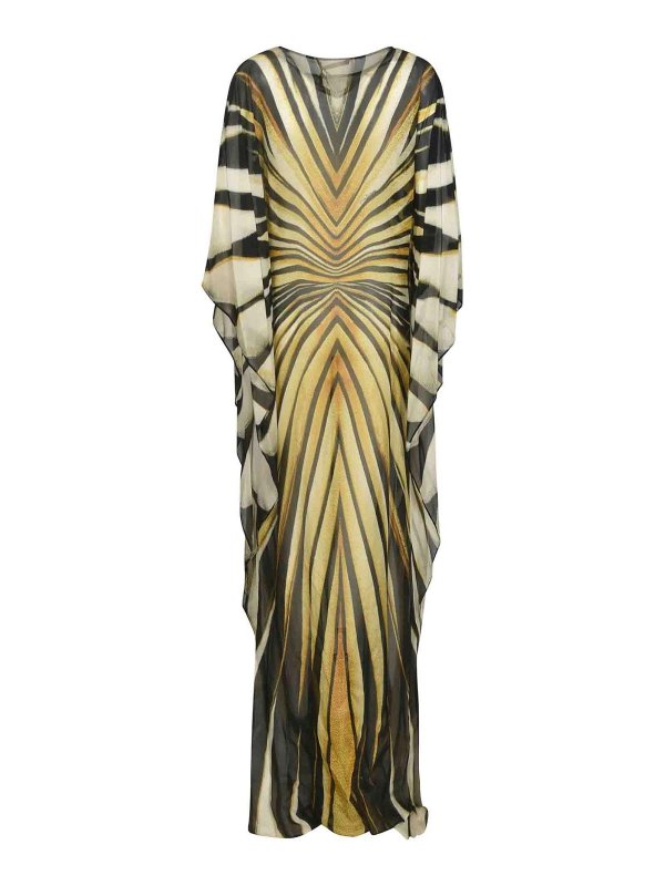 ROBERTO CAVALLI: knee length dresses online - Dress Yellow